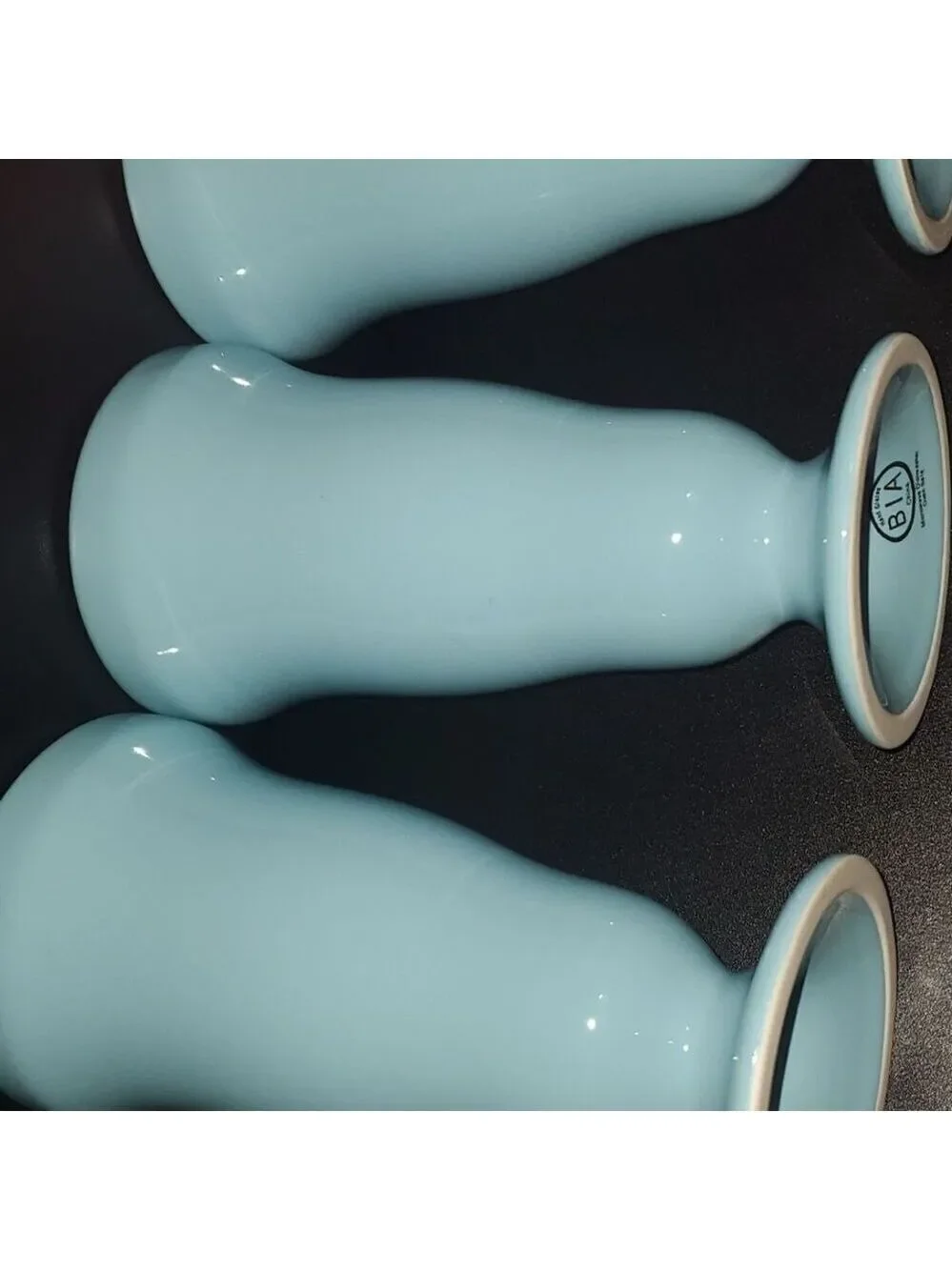BIA Home Dining Drinkware ice Cream Sundae milkshake Set Curvy Blue Aqua Sexy
